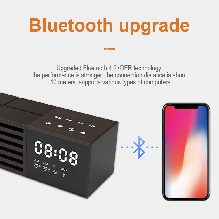 2020 latest Multifunction Clock Bluetooth Speaker with Wireless Charger 4000mAh Power Bank LWS-0818